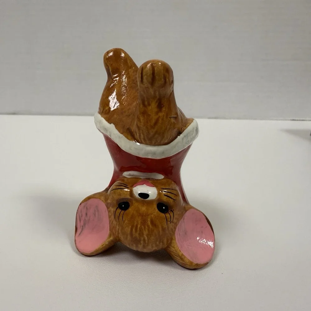 Vintage Colonial‎ Candle Christmas Mouse Whimsical Grandmacore Holiday Decor